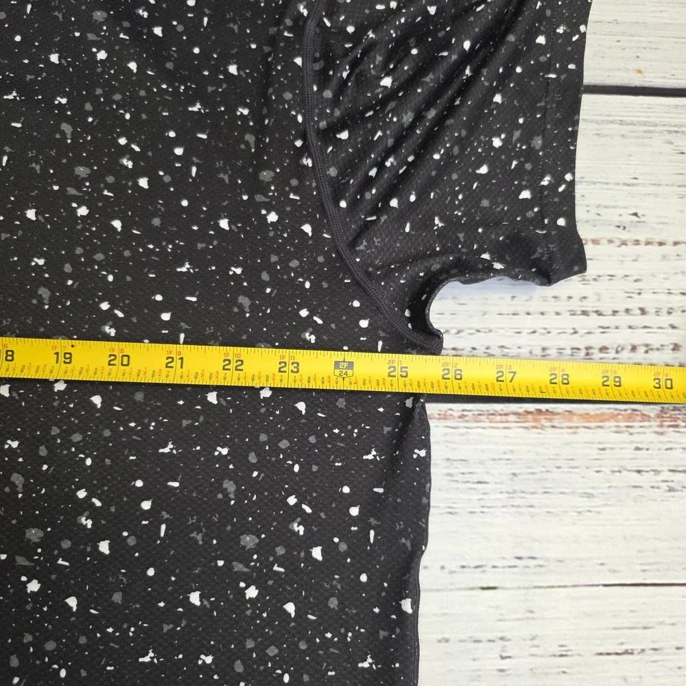BYLT Shirt Mens XXL Black Whire Dots Drop Cut Performance Tee Athletic Modern - Picture 7 of 10